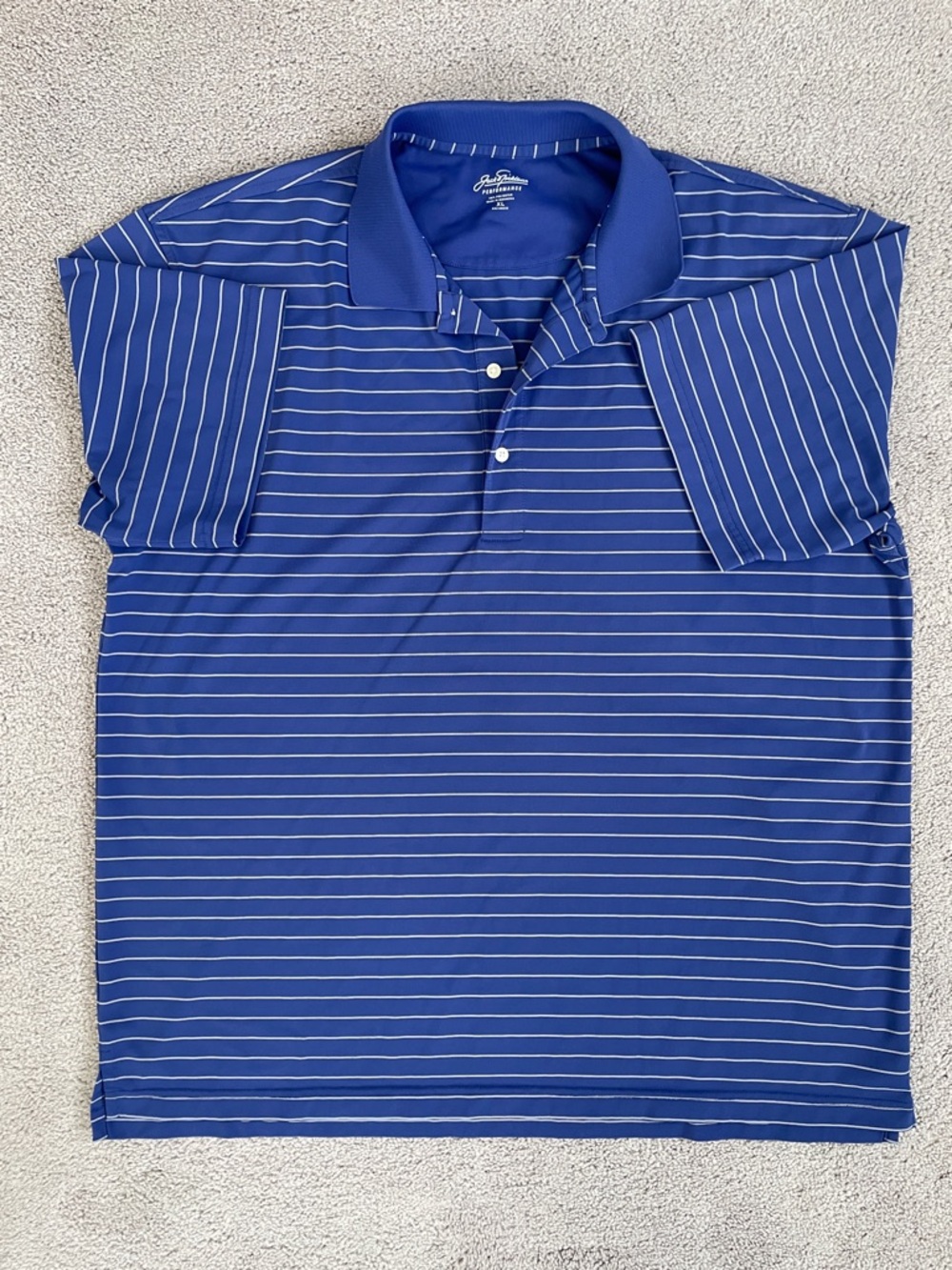 Jack Nicklaus Performance Polo Men’s XL Blue White Stripe